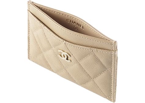 chanel beige and black card holder|Chanel Classic Card Holder AP0213 Beige .